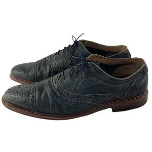 J & M cap toe Oxford wing tip dark gray MENS shoes